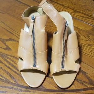 Franco Sarto Brown Wedge Sandals
